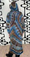 1X Tie Dye Hooded Maxi Dress
