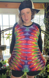 2XL Unisex Tie Dye Baseball Tee