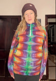 M/L Tie Dye Quarter Zip Pullover
