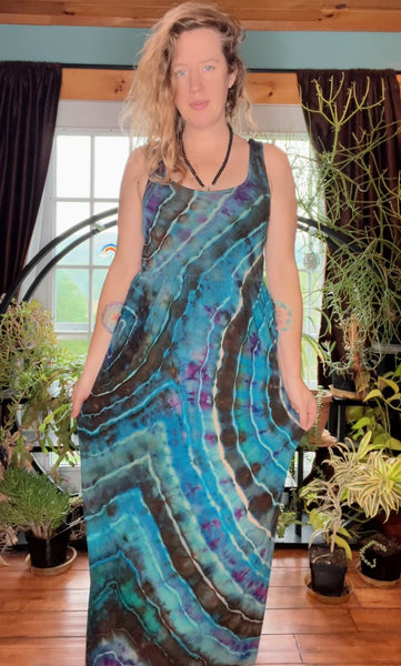 Tie dye dress, maxi dress