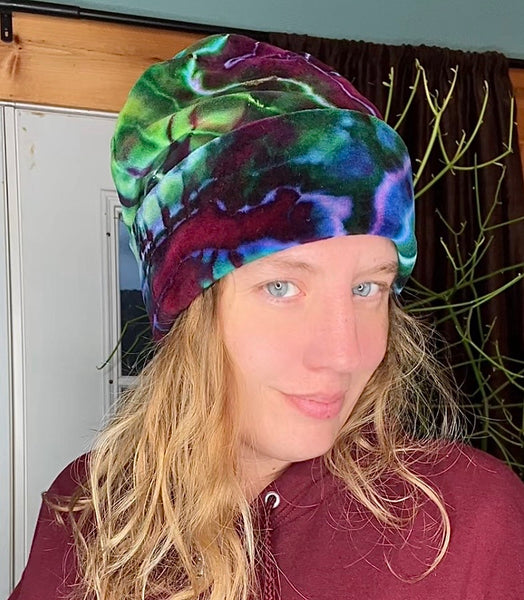 Tie Dye Velour Beanie