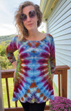 L Tie Dye High Low Tunic
