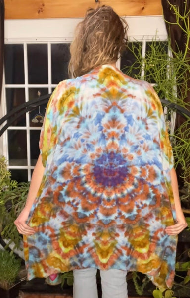 OS Tie Dye Kimono Duster