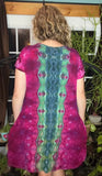 2XL Tie Dye Short Sleeve Dress
