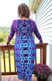XL Tie Dye Long Sleeve Maxi Dress