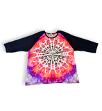 3XL Unisex Tie Dye Baseball Tee