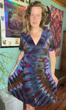 2XL Tie Dye Wrap Dress
