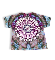 Tie dye tshirt, unisex, ice dye, mandala