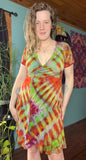 L Tie Dye Wrap Dress