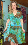 3XL Tie Dye Wrap Dress