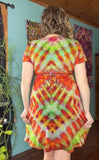 L Tie Dye Wrap Dress