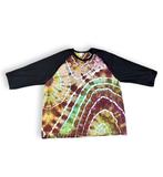 2XL Unisex Tie Dye Baseball Tee