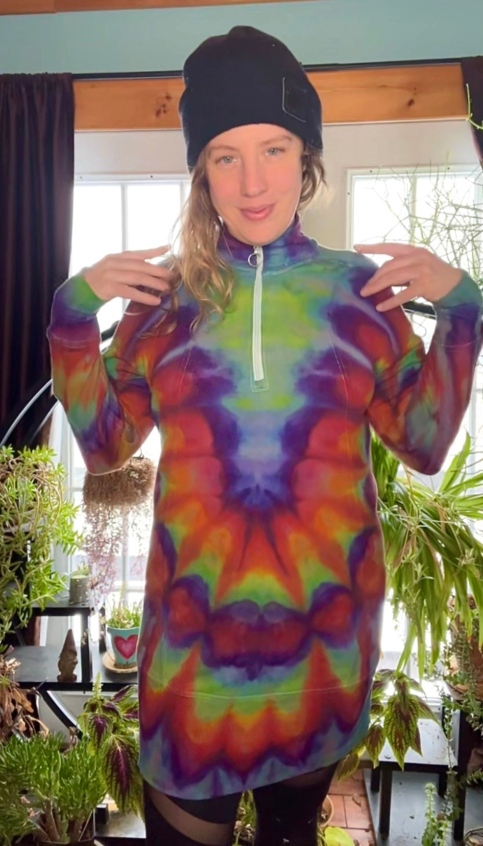 M Tie Dye Quarter Zip Dress – Ithaca Tie Dyes