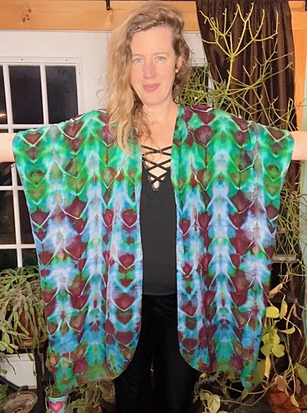 OS Tie Dye Kimono Duster