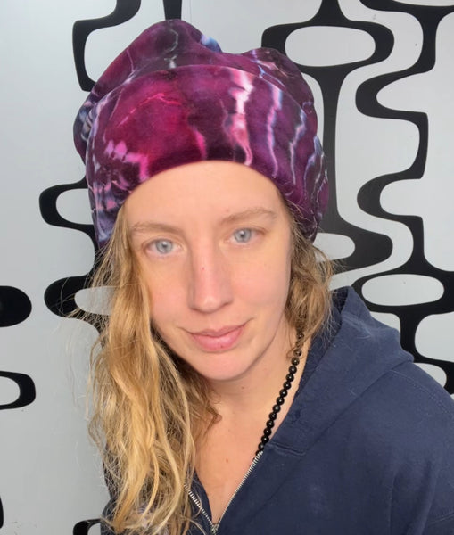 Tie Dye Velour Beanie
