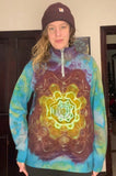 M/L Tie Dye Quarter Zip Pullover