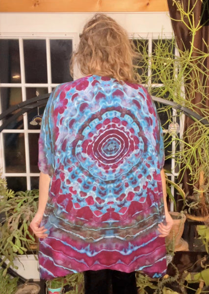 OS Tie Dye Kimono Duster