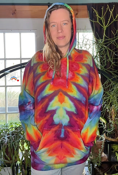 L/XL Tie Dye Pullover Hoodie