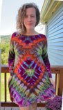 XL Tie Dye Long Sleeve Mini Dress