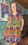 3XL Tie Dye Short Sleeve Dress