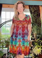 Tie dye dress, babydoll 