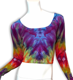 M Tie Dye Long Sleeve Crop Top