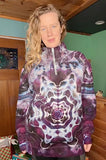 L/XL Tie Dye Quarter Zip Pullover