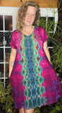 2XL Tie Dye Short Sleeve Dress