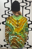 2XL Tie Dye Henley Shirt