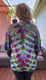 M Tie Dye Henley Shirt