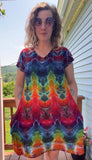 L Tie Dye Short Sleeve Dress