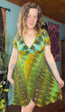 L Tie Dye Wrap Dress