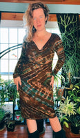 M/L Tie Dye Ribbed Midi Dress