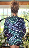 L Tie Dye Thermal Henley Shirt