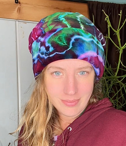 Tie Dye Velour Beanie