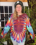 2XL Tie Dye Thermal Henley Shirt