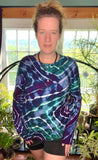L Tie Dye Thermal Henley Shirt