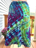 3X Tie Dye Midi Skirt