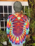 2XL Tie Dye Thermal Henley Shirt