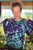 L Tie Dye Thermal Henley Shirt