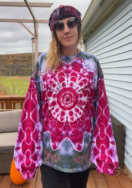 3XL Tie Dye Unisex Long Sleeve Shirt