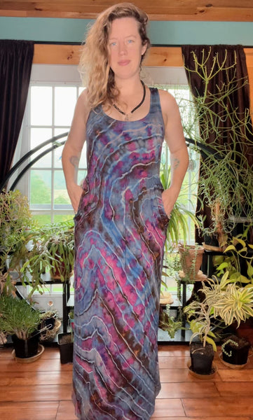 Tie dye dress, maxi dress