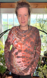 XL Tie Dye Thermal Henley Shirt