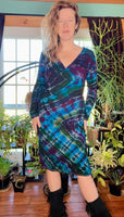 L/XL Tie Dye Ribbed Midi Dress