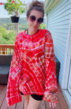 2XL Tie Dye Henley Shirt