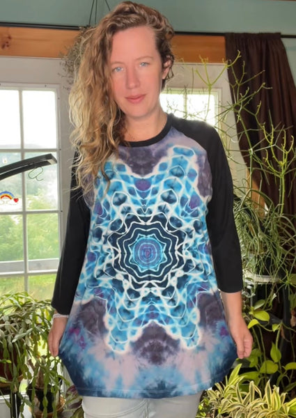 Tie dye baseball tee