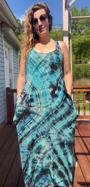 Tie dye maxi dress