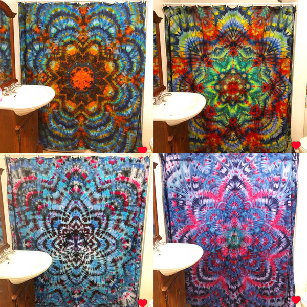 Custom Tie Dye Shower Curtain
