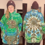 3XL/2XL Tie Dye Quarter Zip Pullover