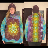 M/L Tie Dye Quarter Zip Pullover